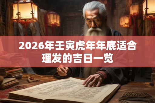 2026年壬寅虎年年底适合理发的吉日一览