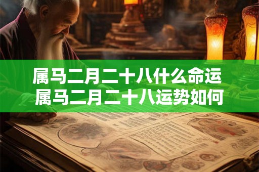 属马二月二十八什么命运 属马二月二十八运势如何