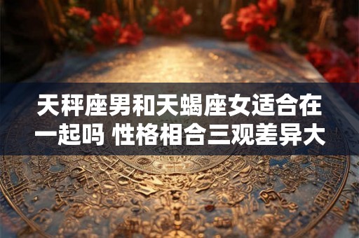 天秤座男和天蝎座女适合在一起吗 性格相合三观差异大