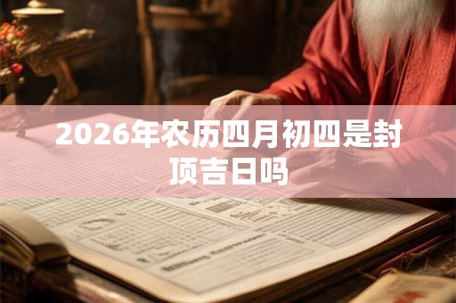 2026年农历四月初四是封顶吉日吗 2026年农历四月初四是封顶吉日吗