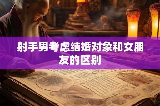 射手男考虑结婚对象和女朋友的区别