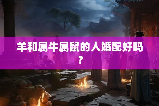 羊和属牛属鼠的人婚配好吗? 羊和属牛属鼠的人婚配好吗?