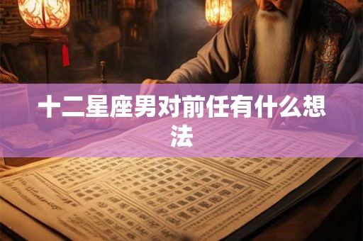 十二星座男对前任有什么想法