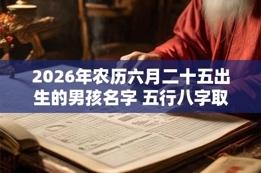 2026年农历六月二十五出生的男孩名字 五行八字取名