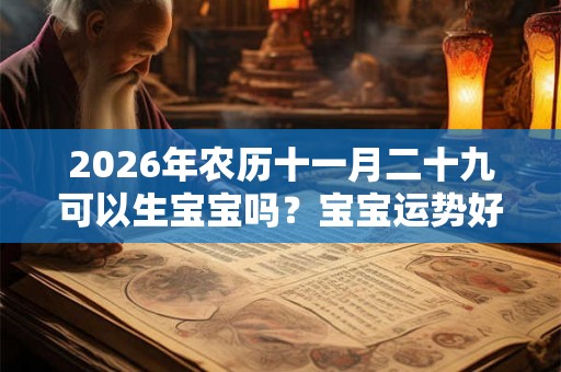 2026年农历十一月二十九可以生宝宝吗？宝宝运势好不好？