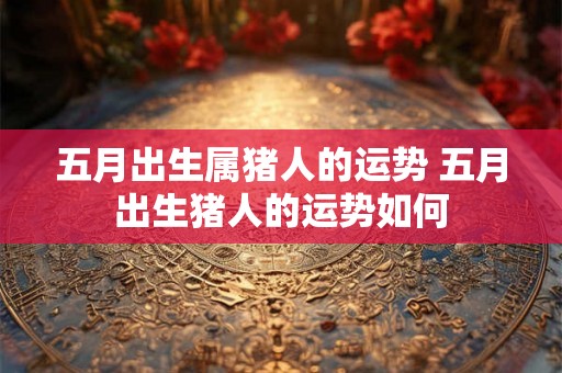 五月出生属猪人的运势 五月出生猪人的运势如何 五月出生属猪人的运势 五月出生猪人的运势如何