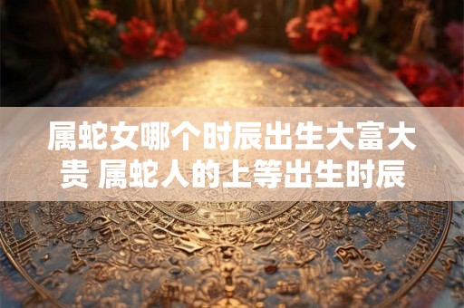 属蛇女哪个时辰出生大富大贵 属蛇人的上等出生时辰