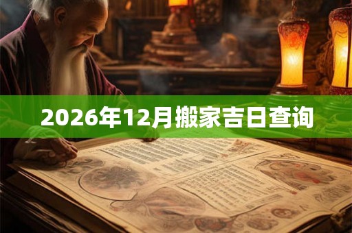 2026年12月搬家吉日查询