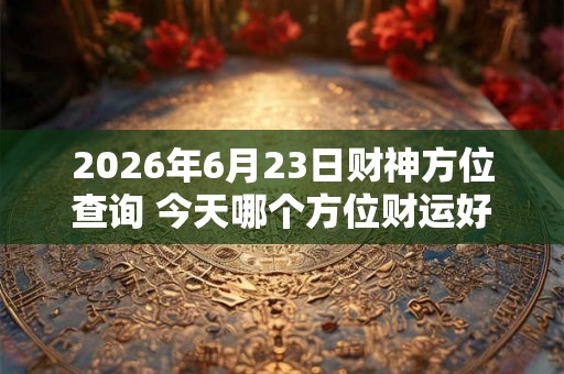 2026年6月23日财神方位查询 今天哪个方位财运好 2026年6月23日财神方位查询 今天哪个方位财运好