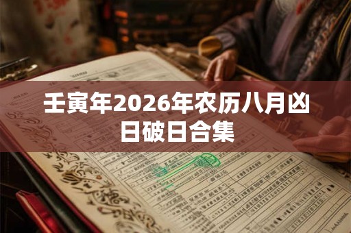 壬寅年2026年农历八月凶日破日合集
