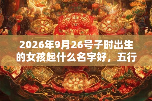 2026年9月26号子时出生的女孩起什么名字好，五行属什么