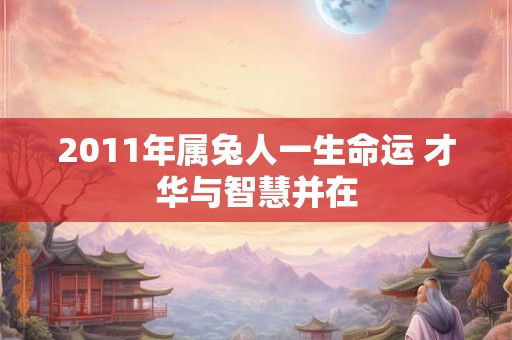 2011年属兔人一生命运 才华与智慧并在