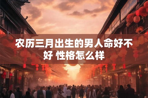 农历三月出生的男人命好不好 性格怎么样