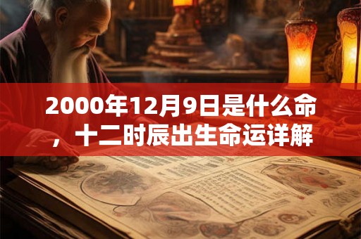 2000年12月9日是什么命，十二时辰出生命运详解