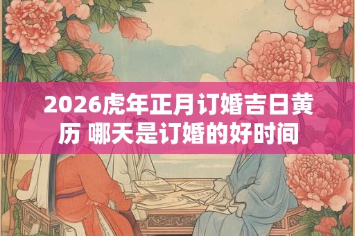 2026虎年正月订婚吉日黄历 哪天是订婚的好时间