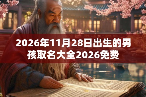 2026年11月28日出生的男孩取名大全2026免费
