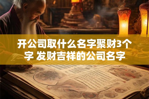 开公司取什么名字聚财3个字 发财吉祥的公司名字