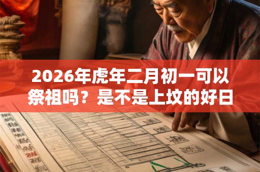 2026年虎年二月初一可以祭祖吗？是不是上坟的好日子？