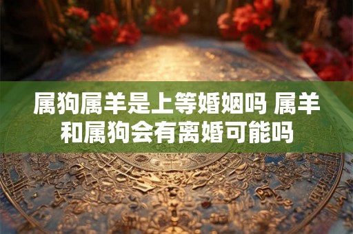 属狗属羊是上等婚姻吗 属羊和属狗会有离婚可能吗