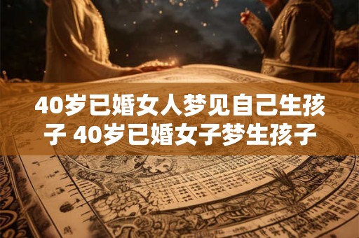 40岁已婚女人梦见自己生孩子 40岁已婚女子梦生孩子