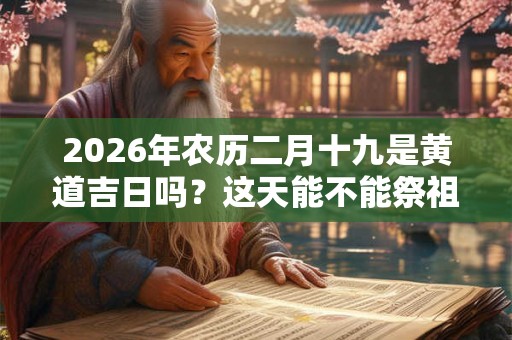 2026年农历二月十九是黄道吉日吗？这天能不能祭祖？