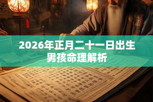 2026年正月二十一日出生男孩命理解析