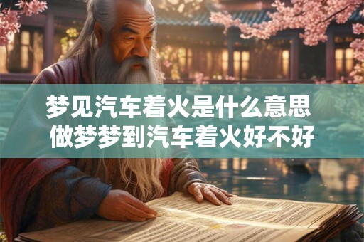 梦见汽车着火是什么意思 做梦梦到汽车着火好不好 梦见汽车着火是什么意思 做梦梦到汽车着火好不好