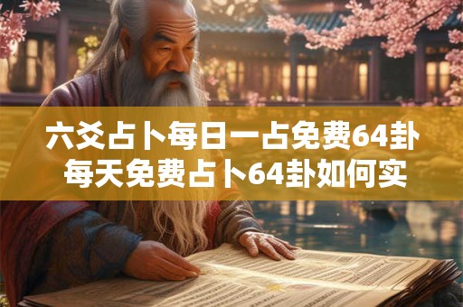 六爻占卜每日一占免费64卦 每天免费占卜64卦如何实现六爻占卜