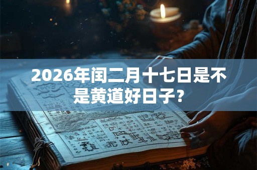 2026年闰二月十七日是不是黄道好日子？