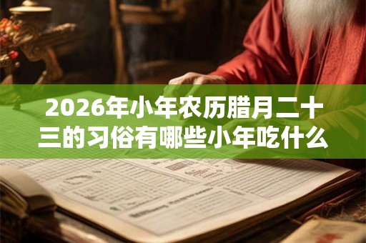 2026年小年农历腊月二十三的习俗有哪些小年吃什么食物? 2026年小年农历腊月二十三的习俗有哪些小年吃什么食物?