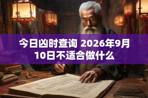 今日凶时查询 2026年9月10日不适合做什么
