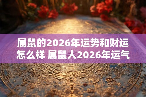 属鼠的2026年运势和财运怎么样 属鼠人2026年运气如何