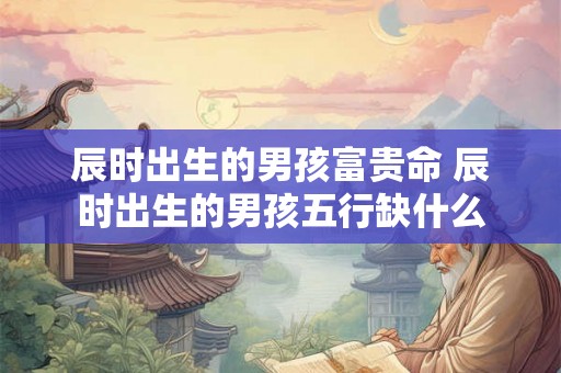辰时出生的男孩富贵命 辰时出生的男孩五行缺什么