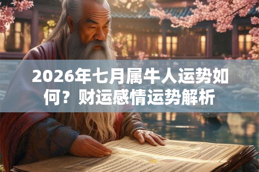2026年七月属牛人运势如何?财运感情运势解析 2026年七月属牛人运势如何?财运感情运势解析