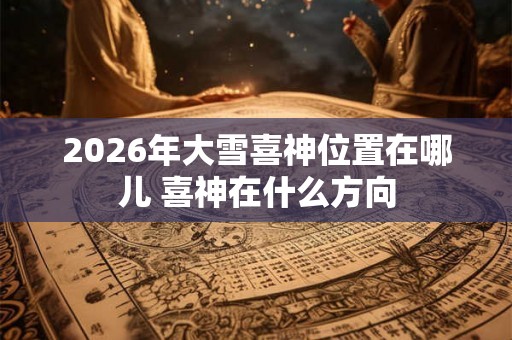 2026年大雪喜神位置在哪儿 喜神在什么方向 2026年大雪喜神位置在哪儿 喜神在什么方向