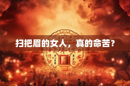 扫把眉的女人，真的命苦？