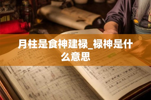 月柱是食神建禄_禄神是什么意思