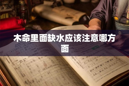 木命里面缺水应该注意哪方面