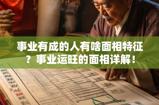 事业有成的人有啥面相特征?事业运旺的面相详解! 事业有成的人有啥面相特征?事业运旺的面相详解!