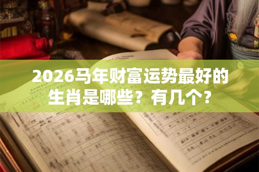 2026马年财富运势最好的生肖是哪些？有几个？