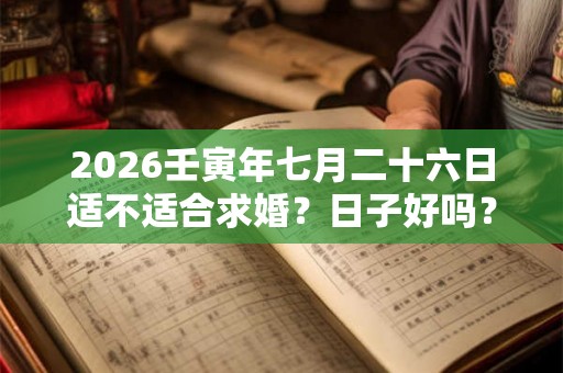 2026壬寅年七月二十六日适不适合求婚？日子好吗？