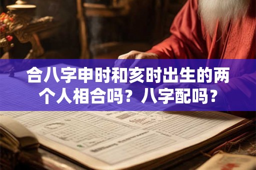 合八字申时和亥时出生的两个人相合吗？八字配吗？