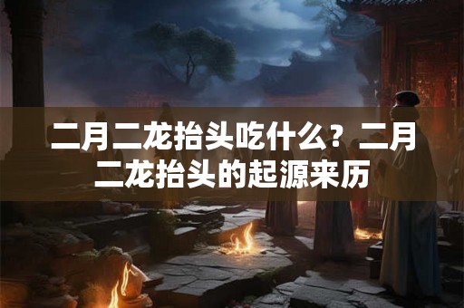 二月二龙抬头吃什么？二月二龙抬头的起源来历