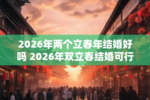 2026年两个立春年结婚好吗 2026年双立春结婚可行吗