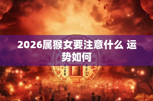 2026属猴女要注意什么 运势如何