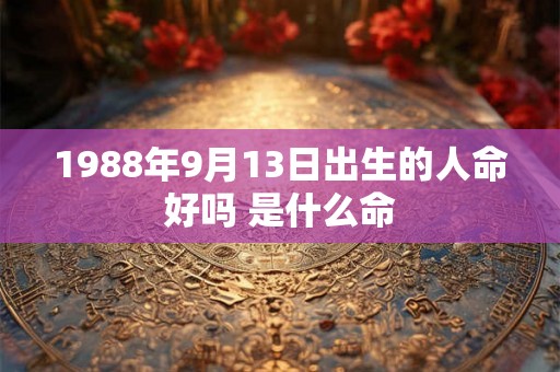 1988年9月13日出生的人命好吗 是什么命