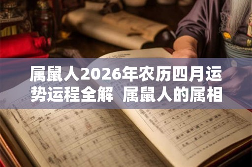 属鼠人2026年农历四月运势运程全解  属鼠人的属相婚配表