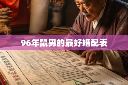 96年鼠男的最好婚配表