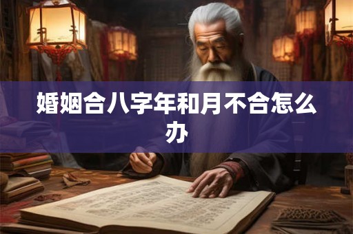 婚姻合八字年和月不合怎么办