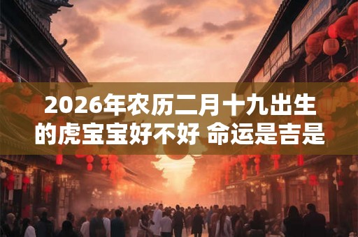 2026年农历二月十九出生的虎宝宝好不好 命运是吉是凶 2026年农历二月十九出生的虎宝宝好不好 命运是吉是凶